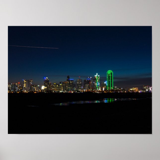 Dallas Skyline Dawn Pano Poster (Framsidan)