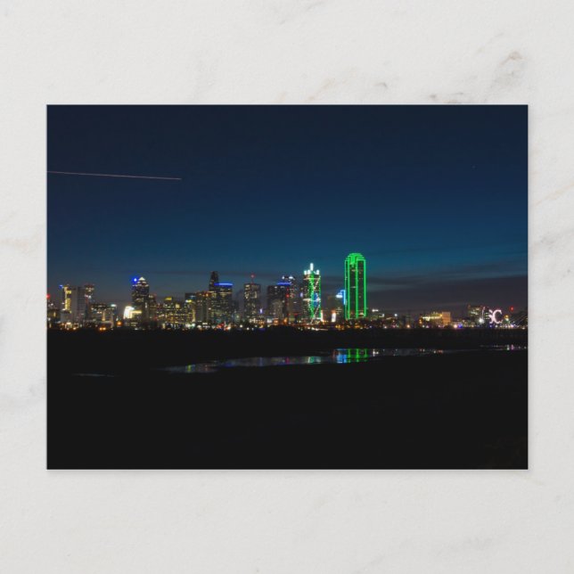 Dallas Skyline Dawn Pano Vykort (Framsida)