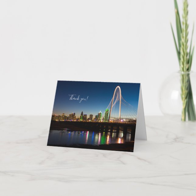 Dallas Skyline Dawn - tackkort (Framsida)