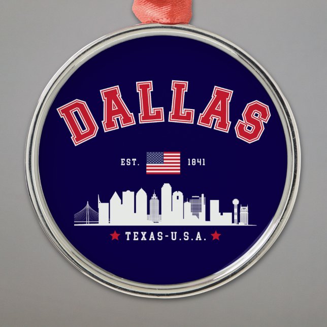 Dallas Skyline Heritage Julgransprydnad Metall (Skapare uppladdad)
