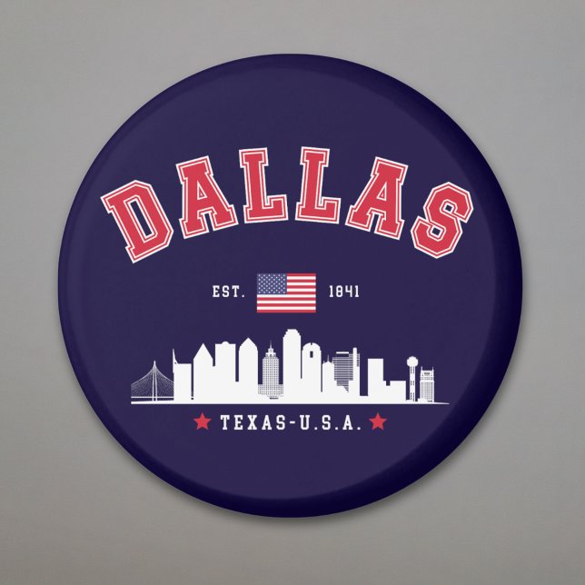 Dallas Skyline Heritage Magnet (Skapare uppladdad)