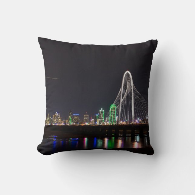 Dallas Skyline Hunt Kudde (Framsida)