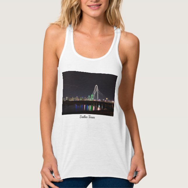 Dallas Skyline Hunt Tanktop Linne Med Racerback (Framsida)
