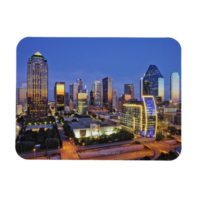 Dallas skyline i centrala staden magnet (Horisontell)