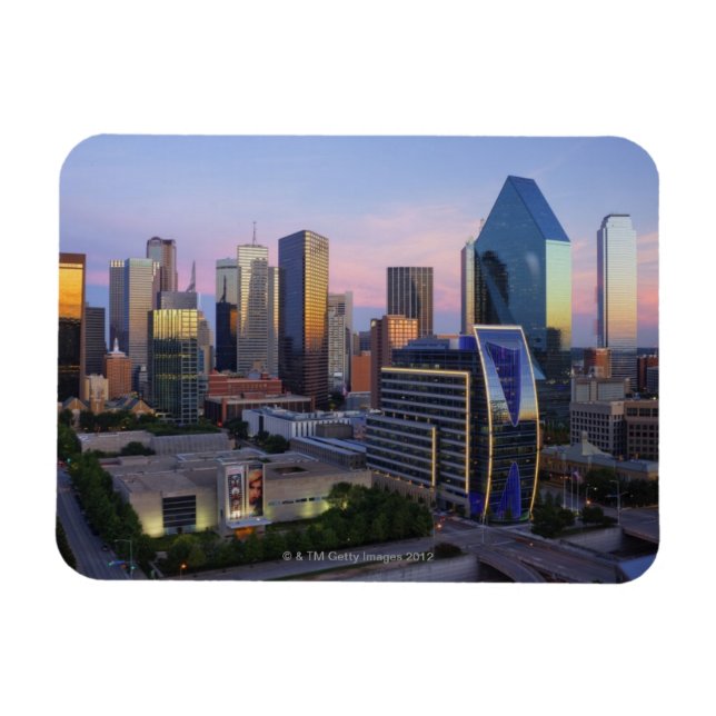 Dallas Skyline Magnet (Horisontell)