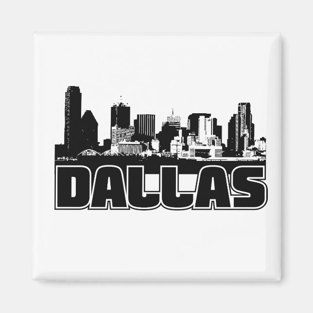Dallas Skyline Magnet (Framsidan)