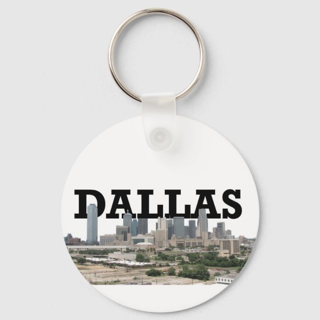 Dallas Skyline med Dallas i Himlar Nyckelring (Framsida)