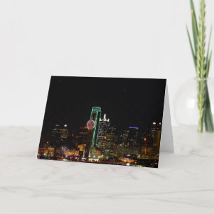 Dallas Skyline på natten Kort