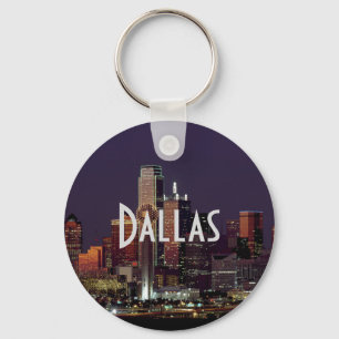 Dallas Skyline på natten Nyckelring
