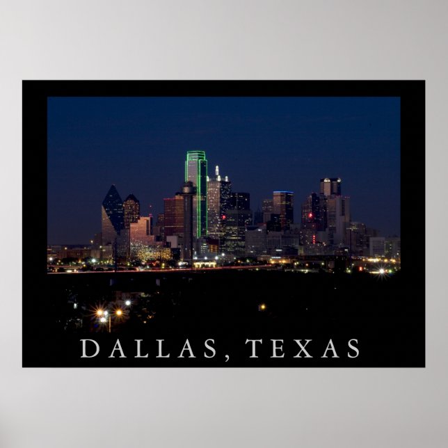 Dallas Skyline Poster (Framsidan)