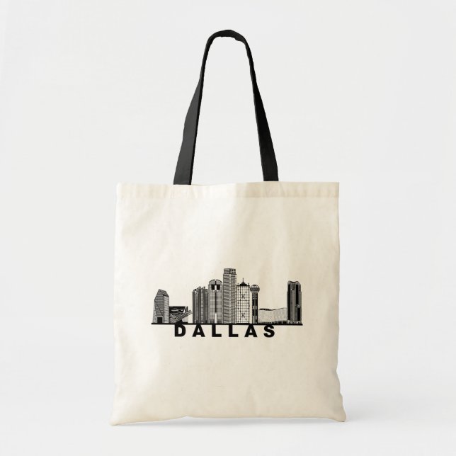 Dallas Skyline Silhouette  Tygkasse (Framsidan)