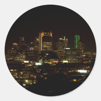 Dallas Skyline Stickers Runt Klistermärke