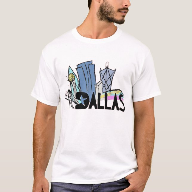 Dallas Skyline T-Shirt (Framsida)
