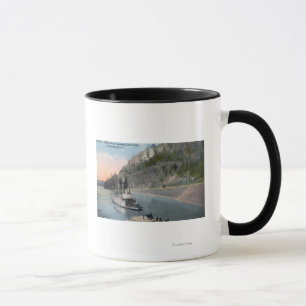 Dallas stadsSteamer på Columbia River Mugg