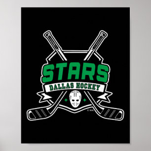 Dallas Stars Hockeykäppar Svarta Officiellt Licens Poster