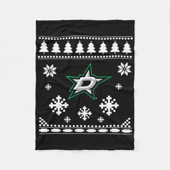 Dallas Stars Ugly jul Sweater Holidaze Fleecefilt (Framsidan)