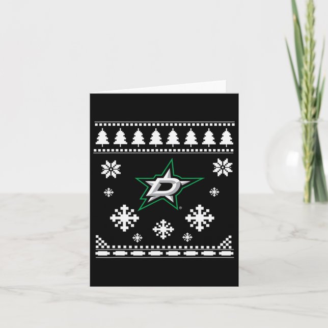 Dallas Stars Ugly jul Sweater Holidaze Kort (Framsida)