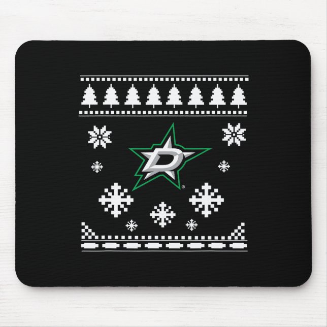 Dallas Stars Ugly jul Sweater Holidaze Musmatta (Framsidan)
