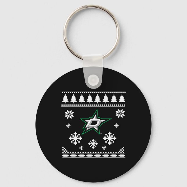 Dallas Stars Ugly jul Sweater Holidaze Nyckelring (Framsida)