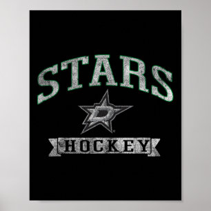Dallas Stars Vintage Hockey Dark Heather Officiell Poster