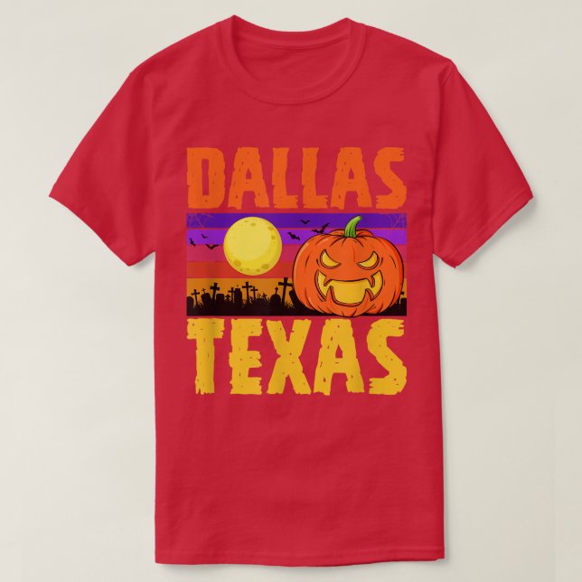 Dallas Teas Happy halloween Party Local City Pride T Shirt (Design framsida)