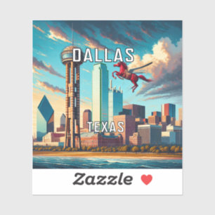 Dallas Texas 3 Inch Vinyl Sticker Klistermärken