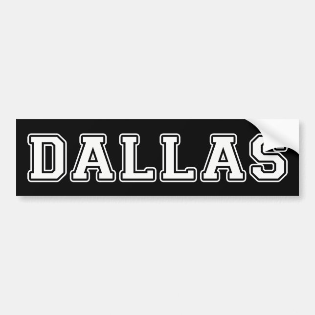 Dallas Texas Bildekal (Framsidan)