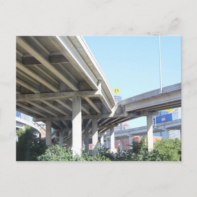 Dallas Texas Bridge nr 3 Vykort (Framsida)