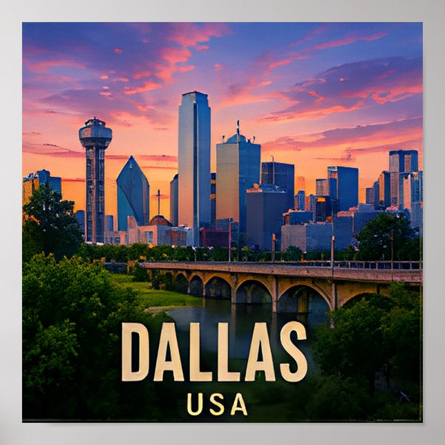 Dallas Texas Bro Resa Present Poster (Framsidan)