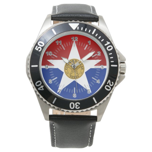 Dallas (Texas City flagga Watch) Armbandsur (Framsida)