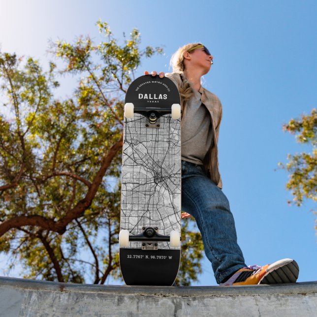 Dallas, Texas City Karta Skateboard (Utomhus 1)