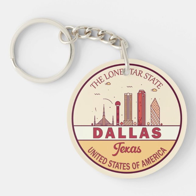 Dallas Texas City Skyline Emblem (Framsidan)