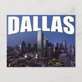 Dallas Texas City Skyline i vykortet Evening Vykort