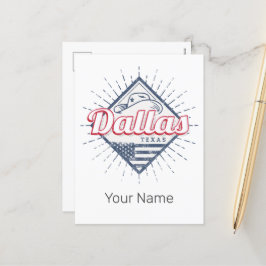 Dallas Texas City United Stater Vintage USA Helg Vykort