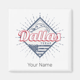 Dallas Texas City United Stater Vintage USA Magnet