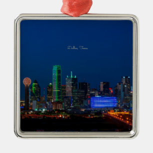 Dallas, Texas cityscape-foto, Metall Ornament