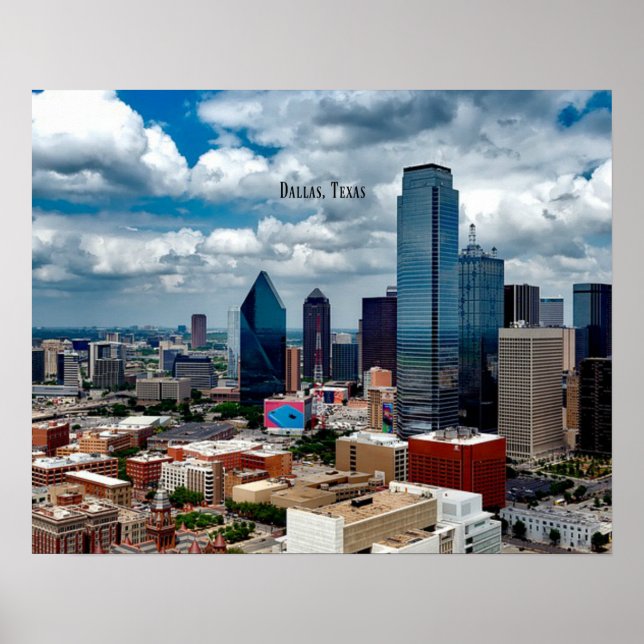 Dallas, Texas cityscape-fotografi Poster (Framsidan)