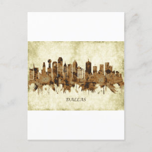 Dallas Texas Cityscape Helg Vykort