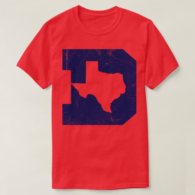 Dallas Texas D White T Shirt (Design framsida)