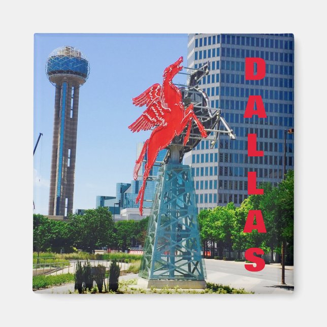 Dallas Texas Downtown Landmarks Magnet (Framsidan)