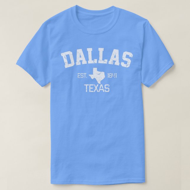 Dallas Texas Est 1841 TShirt T Shirt (Design framsida)
