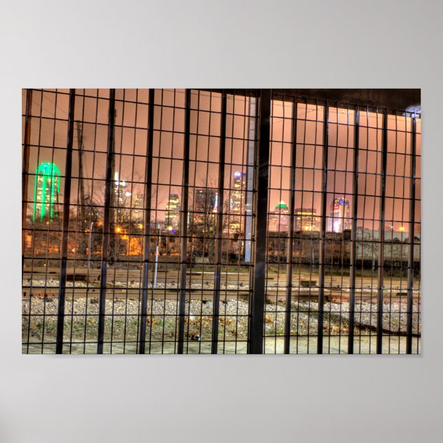 Dallas, Texas från andra sidan spårvidden Poster (Framsidan)