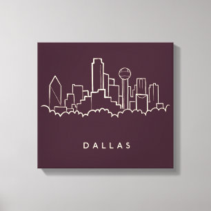 Dallas Texas horisont Canvastryck