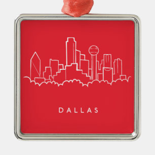 Dallas Texas horisont Julgransprydnad Metall