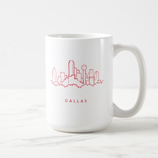 Dallas Texas horisont Kaffemugg (Höger)