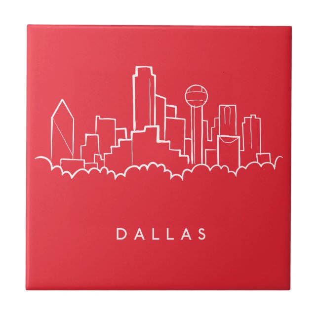 Dallas Texas horisont Kakelplatta (Framsidan)