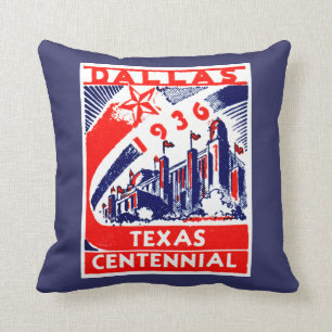 Dallas Texas hundraårsjubileum 1936 Kudde