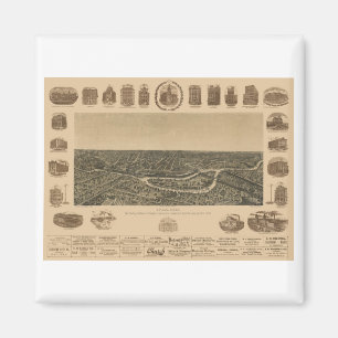 Dallas Texas i 1892 Magnet