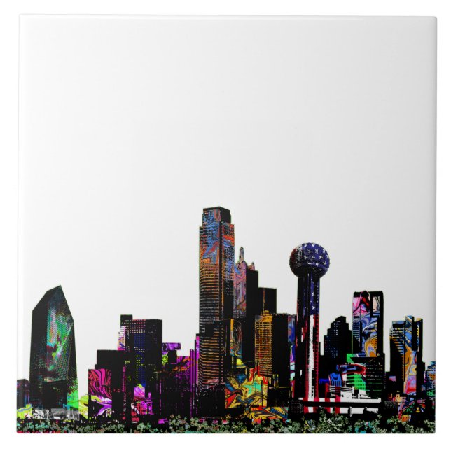 Dallas, Texas i graffiti Kakelplatta (Framsidan)