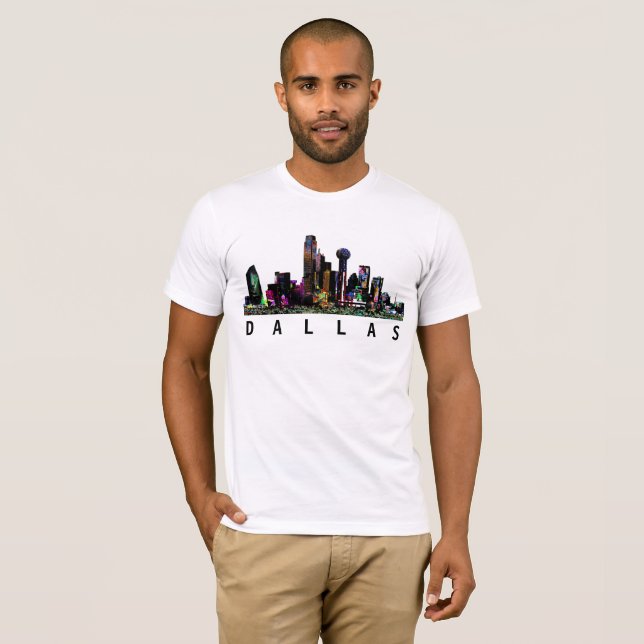 Dallas, Texas i graffiti T-shirt (Hel framsida)